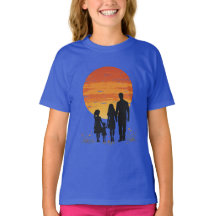 Sunset Family Silhouette T-Shirt 