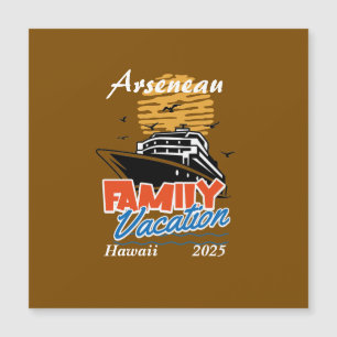 Sunset Family Vacation Orange Personalise