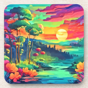 Sunset Fantasy Landscape Coaster