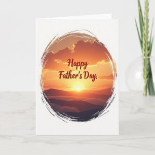 Sunset Fathers Day Art Card