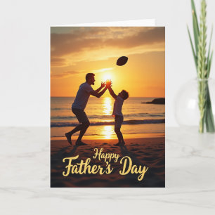 Sunset Fathers Day Beach Card