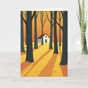 Sunset Fathers Day House Card