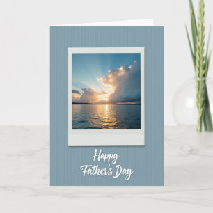 Sunset Fathers Day Photo Card