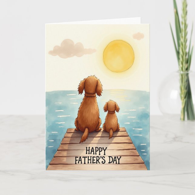 Sunset Fathers Day Scene Card (Front)
