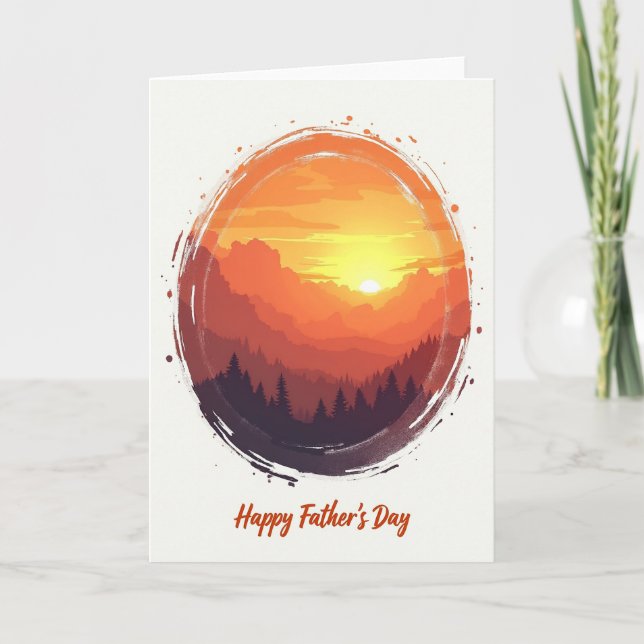 Sunset Fathers Day Scenic Card (Front)
