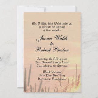 Sunset Field Wedding Invitation