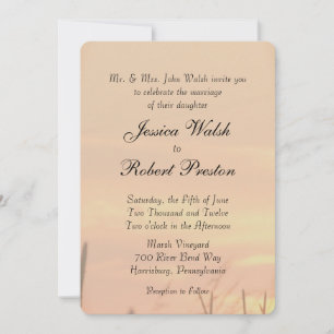 Sunset Field Wedding Invitation