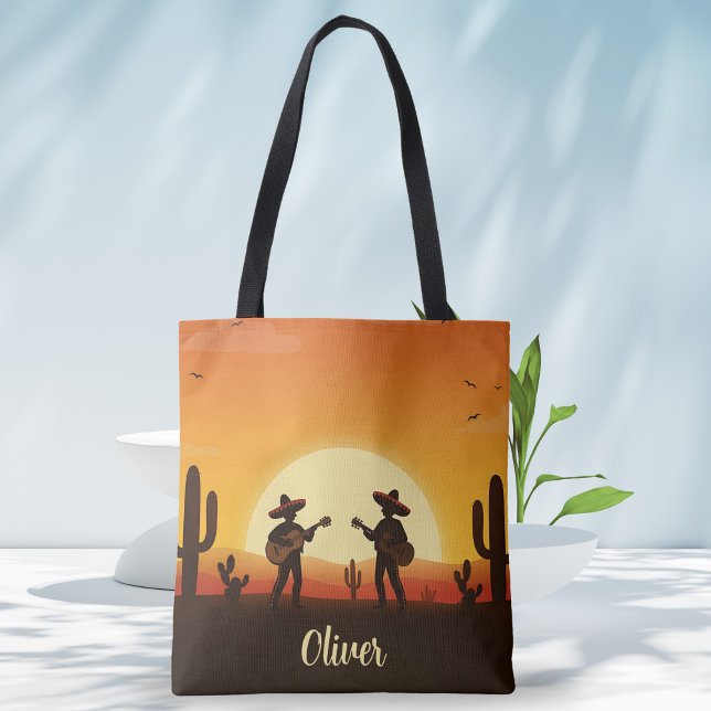 Sunset Fiesta – Whimsical Desert Celebration Tote Bag (Creator Uploaded)
