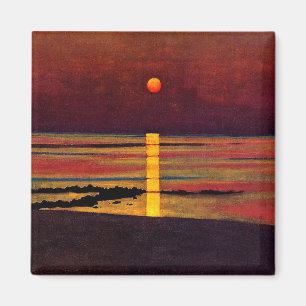 Sunset, fine art painting magnet
