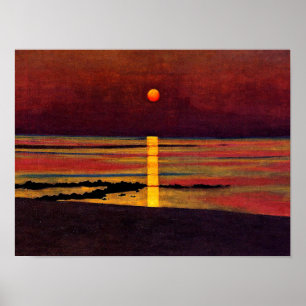 Sunset, fine art painting poster