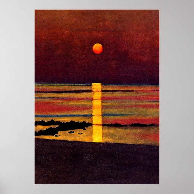Sunset, fine art painting poster (Front)
