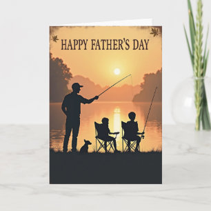 Sunset Fishing Fathers Day Card