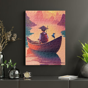 Sunset Fishing Jigsaw Puzzle