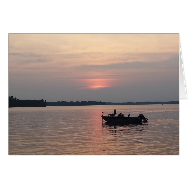 Sunset Fishing on the Lake (Front Horizontal)