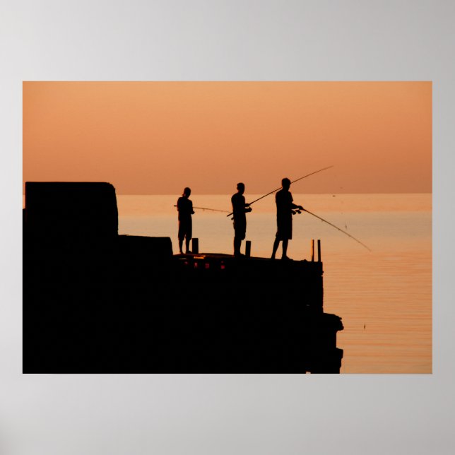 Sunset fishing poster (Front)