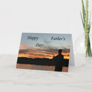 Sunset fishing's Day card