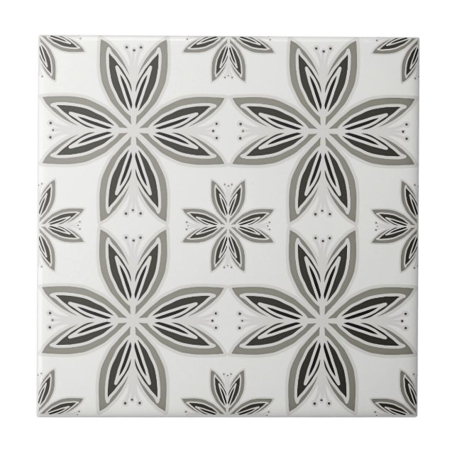 Sunset Floral Ceramic Tile (Front)