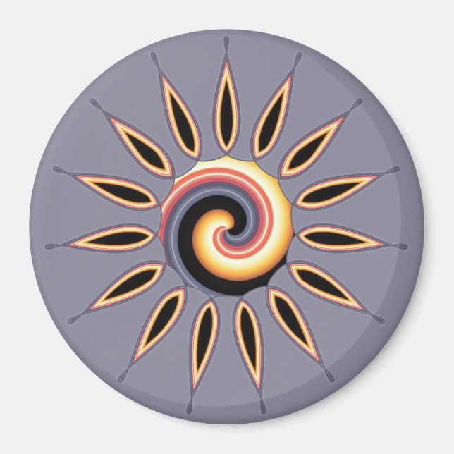 Sunset Flower Magnet (Front)