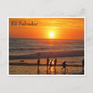 sunset football postcard