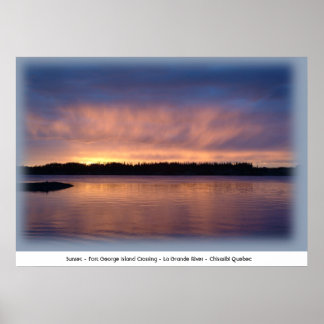Sunset - Fort George Island Crossing Poster