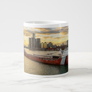 Sunset Freighter Large Coffee Mug