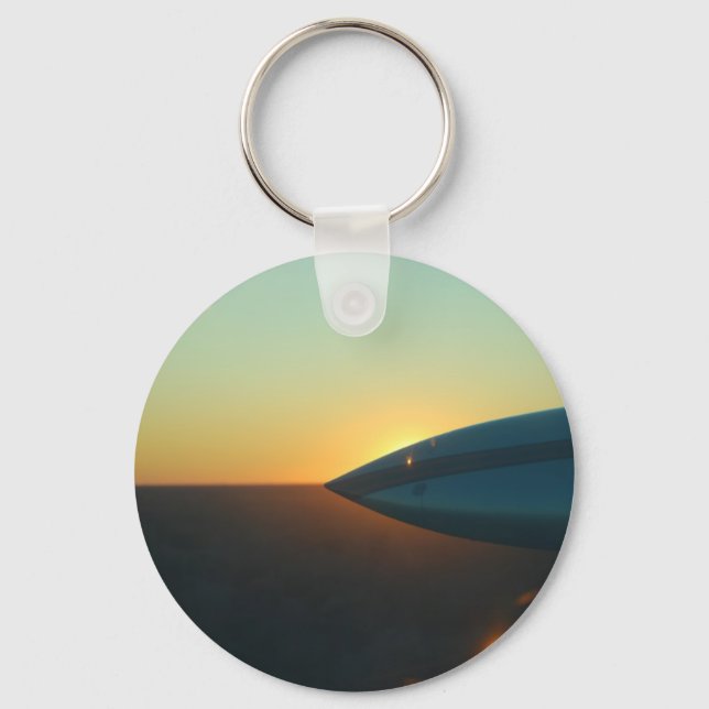 Sunset from Cessna 310 Key Ring (Front)
