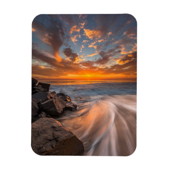 Sunset from Tamarach Beach Magnet (Vertical)