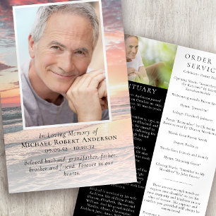 Sunset   Funeral Order of Service Program