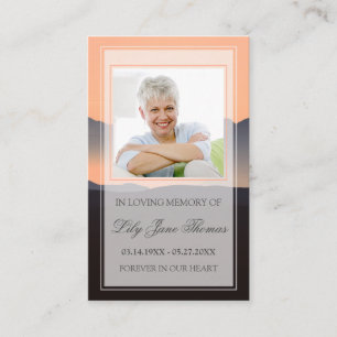 Sunset Funeral Prayer Card  In Loving Memory