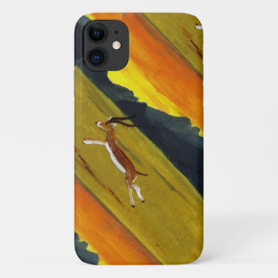 Sunset Gazelle wildlife art iPhone 11 Case