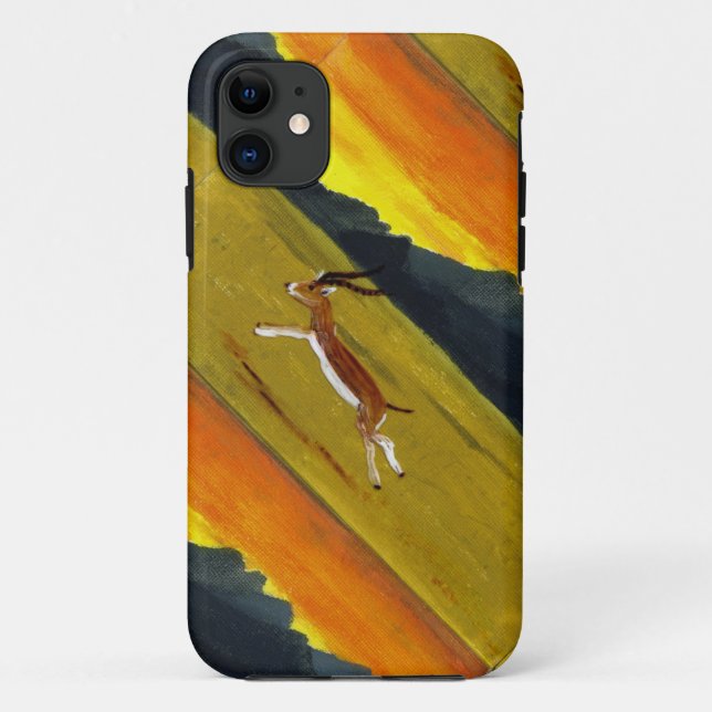 Sunset Gazelle wildlife art Case-Mate iPhone Case (Back)