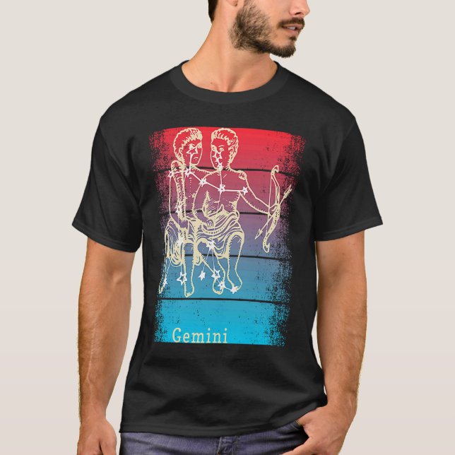 Sunset Gemini Zodiac T-Shirt (Front)
