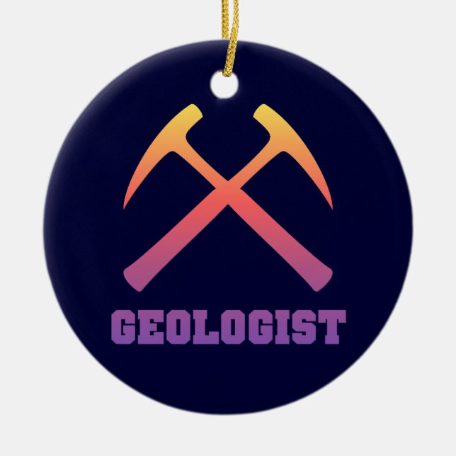 Sunset Geologist Ornament (Front)