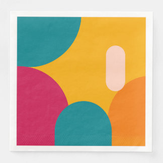 Sunset Geometry - Colorful Paper napkin 