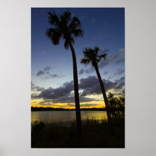 Sunset, George Lestrange Preserve, Fort Pierce, FL Poster
