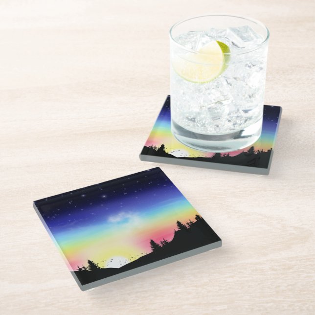 Sunset Glass Coaster (Angled)