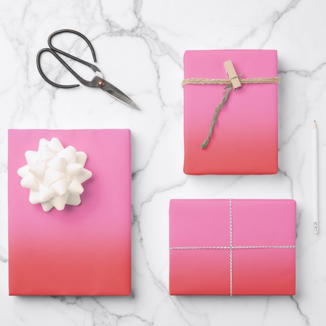 Sunset Glow Gradient Gradient Wrapping Paper Sheet (Front)