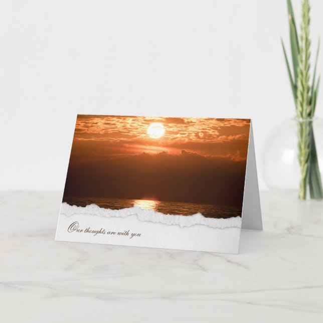 sunset glow on water for sympathy card (Front)