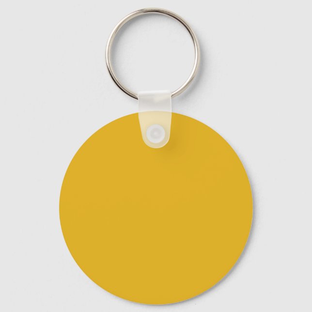 Sunset Gold Yellow E8B319 Colour Add a Name Option Key Ring (Front)