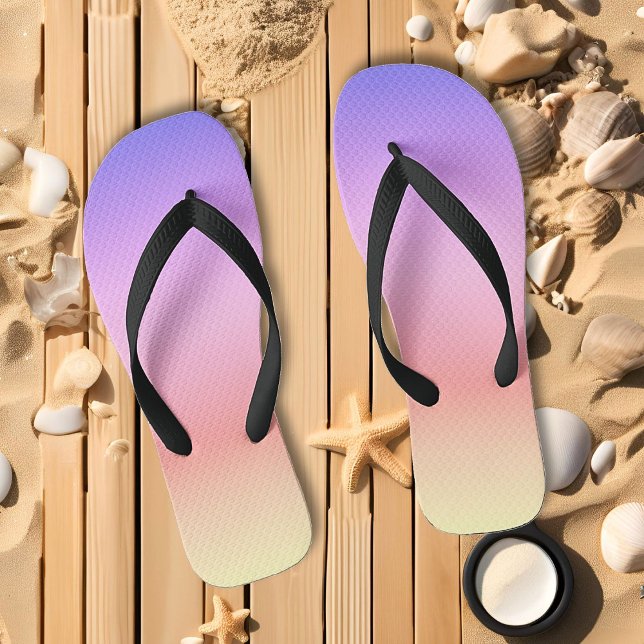 Sunset Gradient Beach Flip Flops (Creator Uploaded)