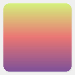 sunset gradient colours blur background square sticker