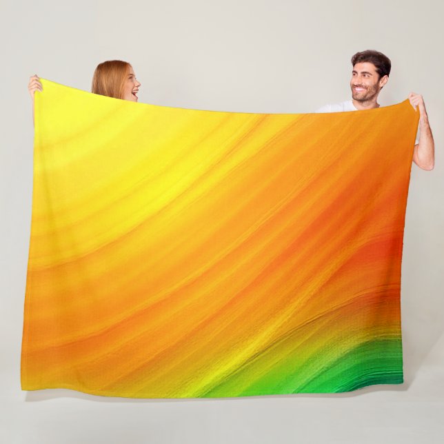 Sunset Gradient Flow Fleece Blanket (In Situ)