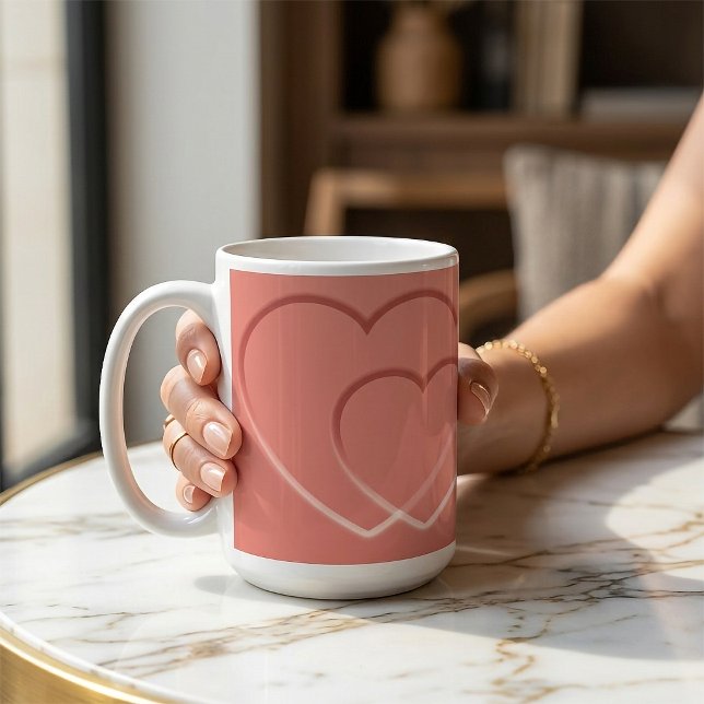 Sunset Gradient Heart Custom Door Sign Coffee Mug (Creator Uploaded)
