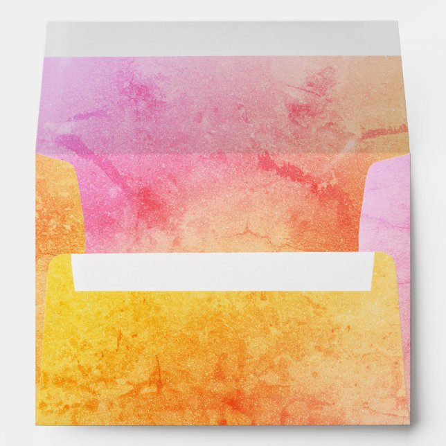 Sunset Gradient Marble Envelope with Window (Back (Bottom))