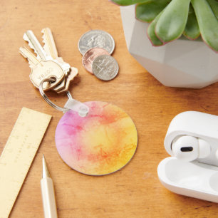 Sunset Gradient Round Keychain