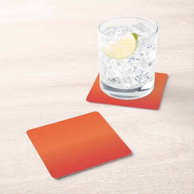 Sunset Gradient Square Paper Coaster (Insitu)