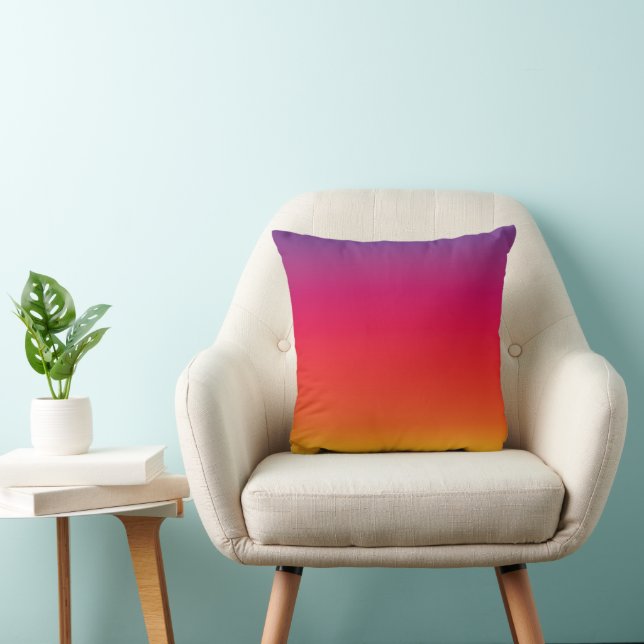 Sunset Gradient Throw Pillow (Chair)