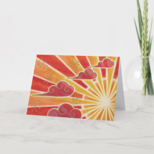 Sunset greetings card