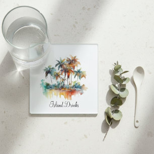 Sunset Grove, custom Glass Coaster