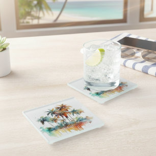 Sunset Grove Glass Coaster